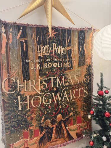 Christmas at Hogwarts 霍格沃兹圣诞节哈利波特风格挂毯毛毯