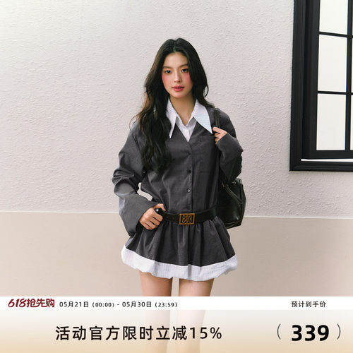 拼接连衣裙2024春夏新品