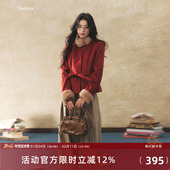 7Shiftin 原创设计双色系带毛领拼毛呢外套冬季 收腰显瘦气质上衣