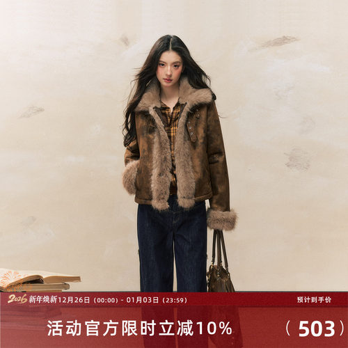 7shiftin2024冬季新品皮毛外套