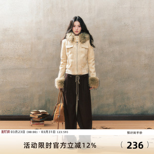 百搭直筒阔腿裤 慵懒风休闲棕色长裤 韩版 7Shiftin原创设计秋冬新款