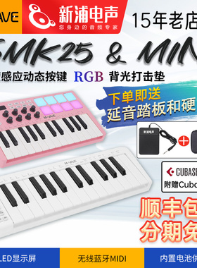 M-VAVE SMK25 25键midi键盘电音合成器音乐打击垫编曲钢琴控制器