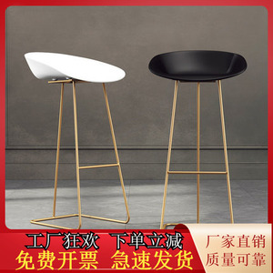 铁艺黑白高脚凳咖啡厅吧台椅