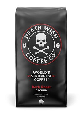 美国直邮DeathWish死亡之愿超浓咖啡因提神美式有机咖啡粉豆453g
