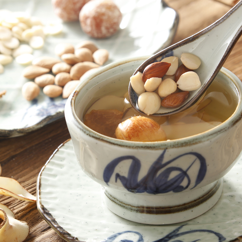 膳太润燥拒咳杏仁川贝海底椰甜汤