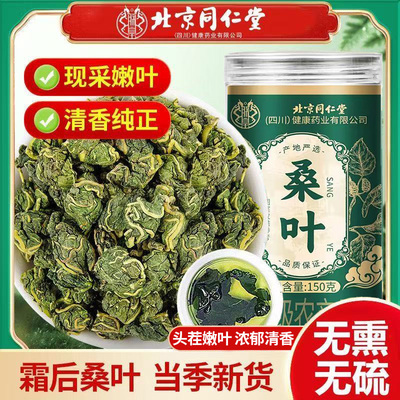 北京同仁堂桑叶当季新货霜后嫩叶茶叶老树桑叶中药材泡茶官方正品