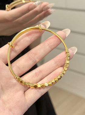 几两转运珠百搭黄铜精致简约碎银