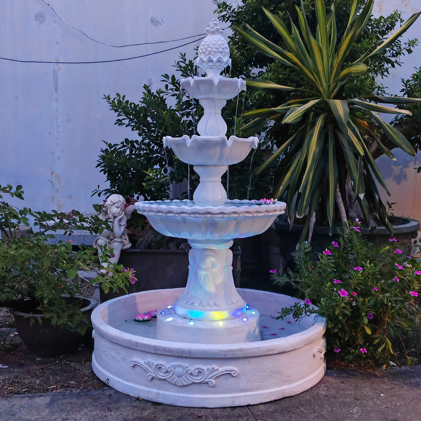 花园庭院阳台装饰简约流水水景鱼池大型创意室内户外欧式婚庆喷泉