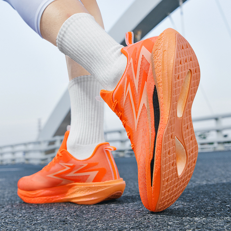 霸克休闲运动鞋男款青少年学生跑步鞋夏季网面透气高弹简约户外潮