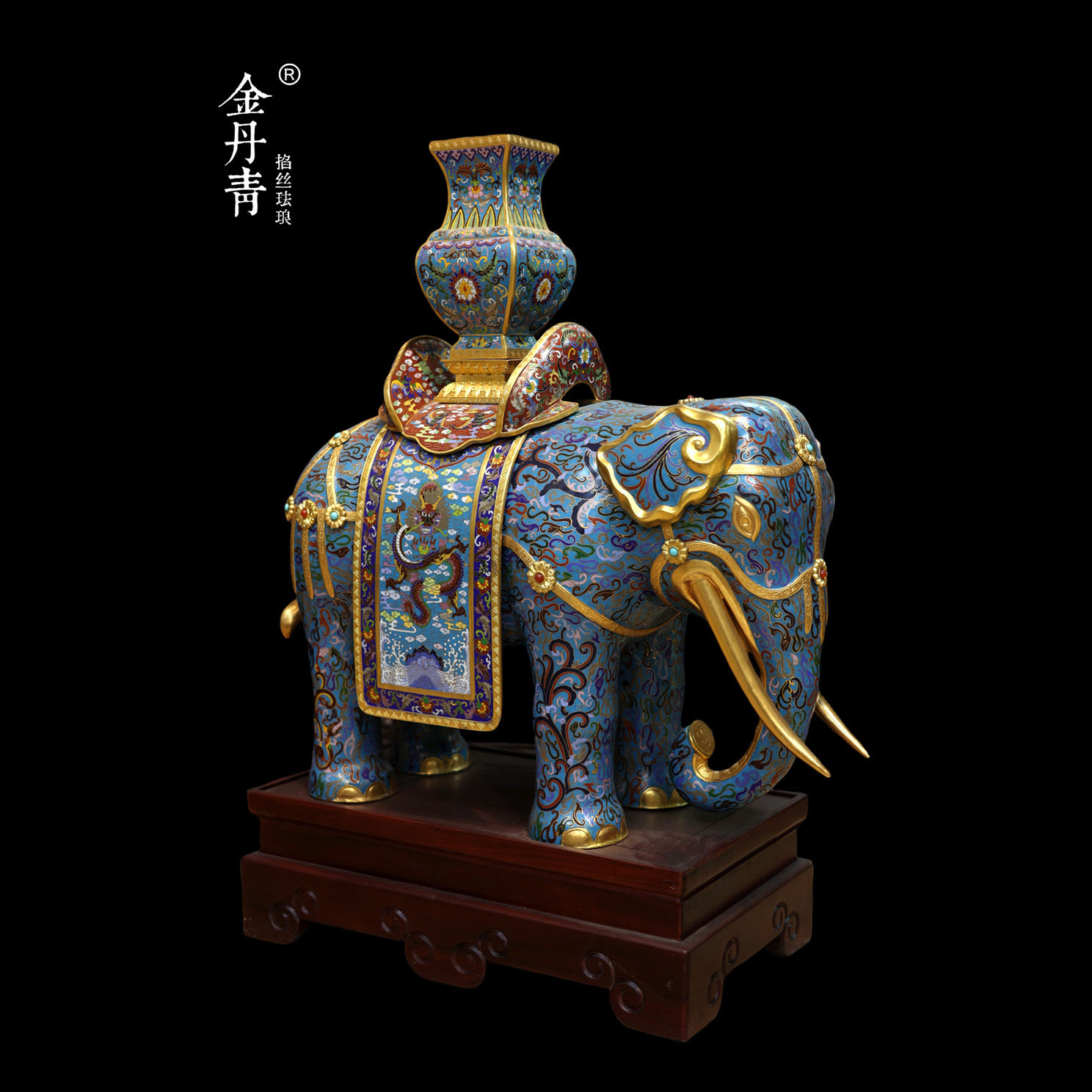 金丹青手工胎景泰蓝象