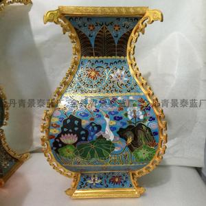 景泰蓝珐琅仿古异型花瓶仿古董仿古玩仿旧多宝槅博古架陈设摆件