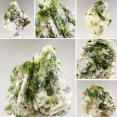 天然透辉石原石绿碧玺水晶摆件矿物晶体宠物石头儿童地质教学标本