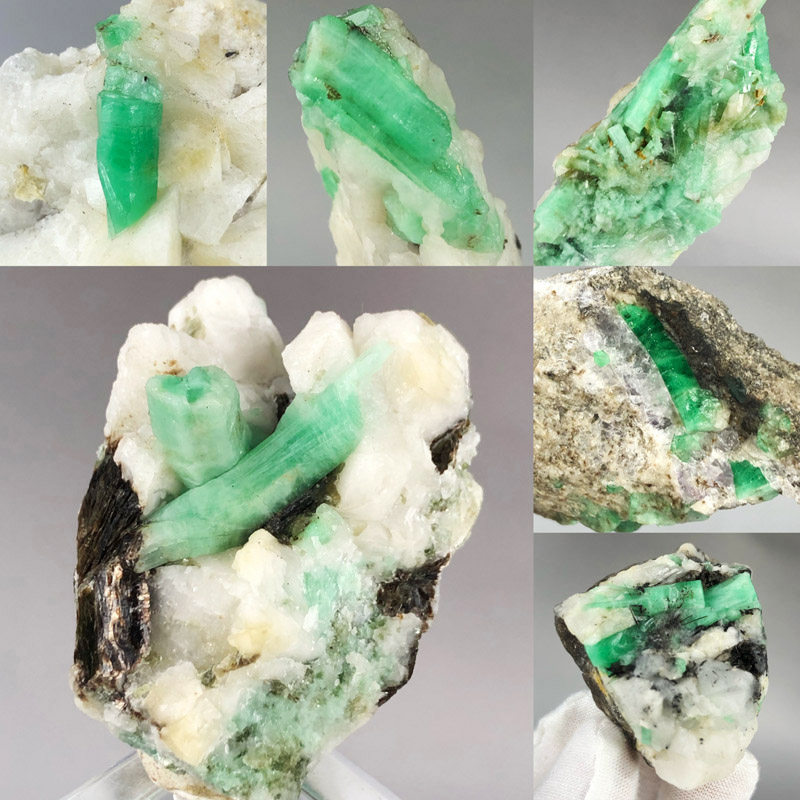 天然祖母绿原石摆绿柱石矿物晶体宝石标本收藏科普教学生礼品摆件
