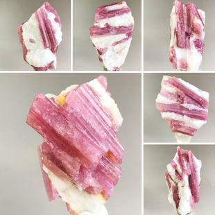 天然红碧玺原石水晶矿物晶体奇石宠养石把玩学生地质科普教学标本