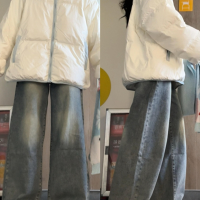 【官方推荐】撞色连帽棉服女冬季