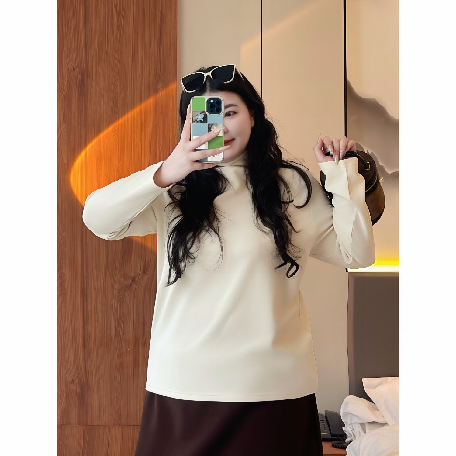 梵朵大码女装4213秋冬胖MM通勤半高领打底衫保暖修身长袖上衣,女装/女士精品,大码内搭,淘宝优惠券,粉丝福利购,淘宝优惠卷