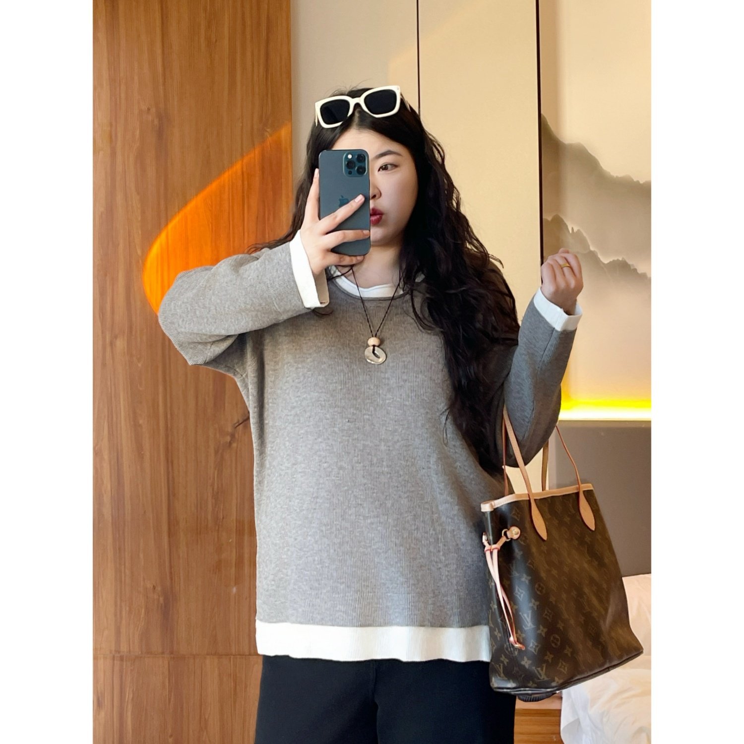 梵朵大码女装15469秋冬假两件长袖针织衫胖MM显瘦内搭打底上衣,女装/女士精品,大码内搭,淘宝优惠券,粉丝福利购,淘宝优惠卷