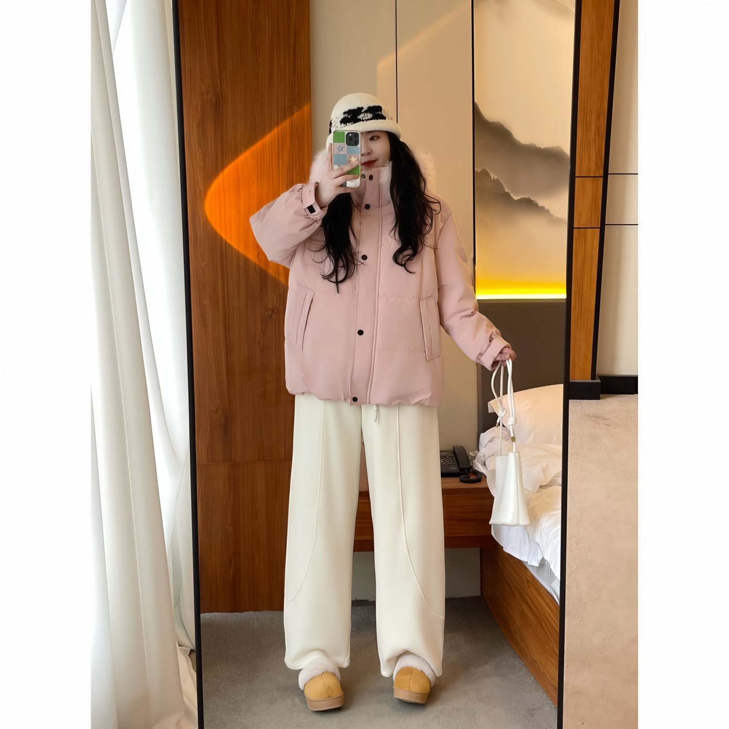 梵朵大码女装13112冬季韩版超好看棉服保暖显瘦遮肉派克服外套