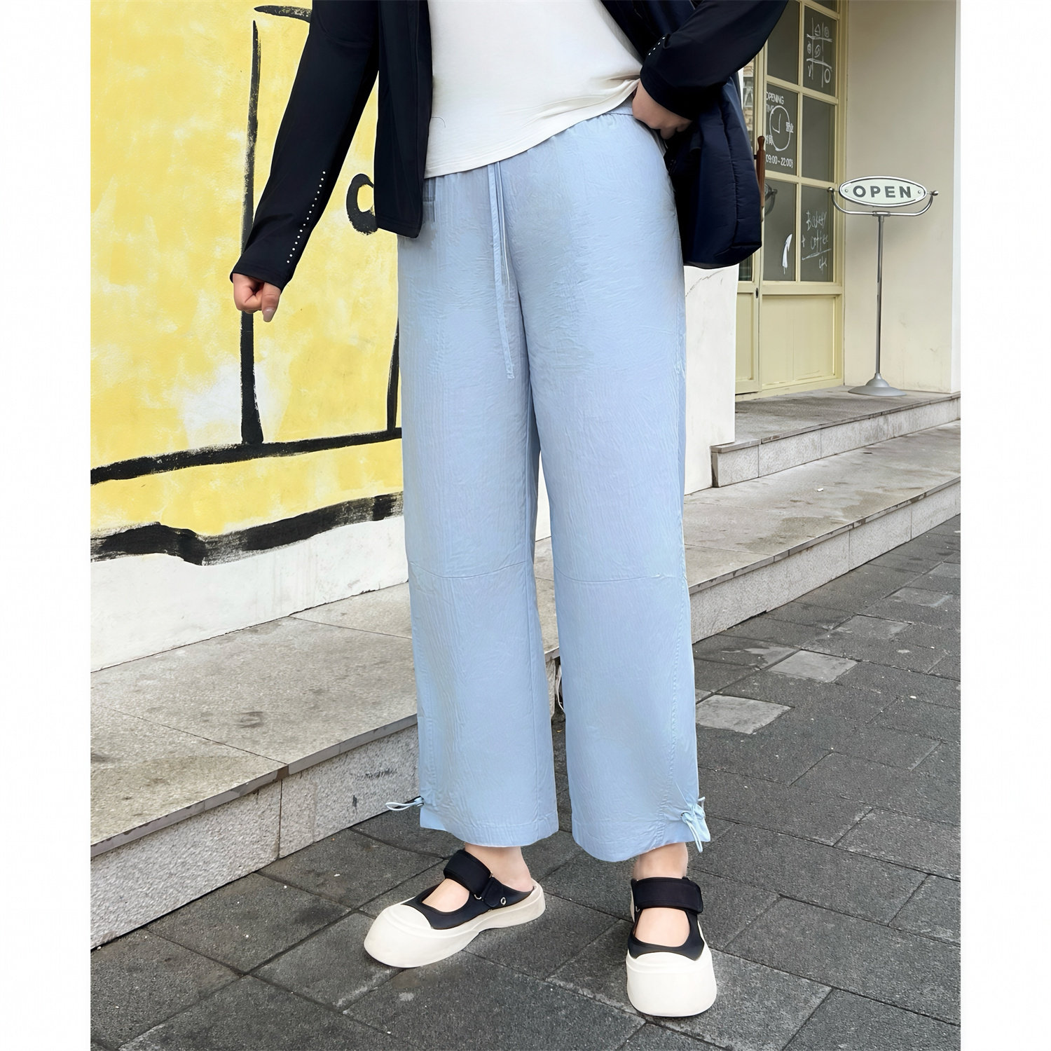 花契大码裤装14394胖mm休闲高腰显瘦宽松束脚阔腿工装九分裤子潮,女装/女士精品,大码裤装,淘宝优惠券,粉丝福利购,淘宝优惠卷