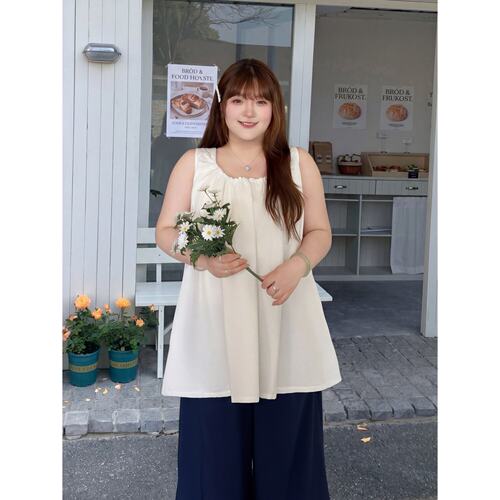 梵朵大码女装夏季慵懒温柔百搭背心遮肚休闲胖MM减龄上衣17329Z