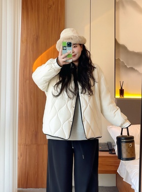 梵朵大码女装13901冬季胖MM韩版宽松洋气轻薄羽绒服保暖遮胯上衣