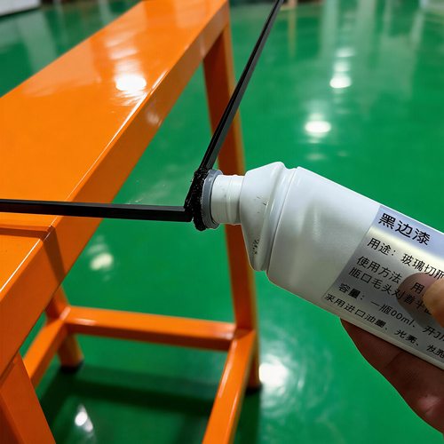 门窗玻璃油边漆 玻璃黑边防透光