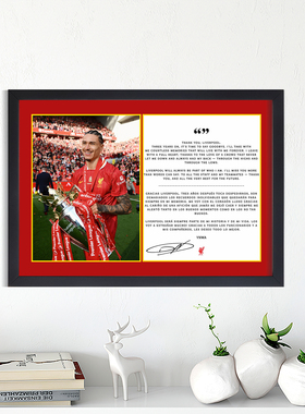 达尔文努涅斯告别信利物浦球迷周边相框A4桌摆挂件铝合金壁画海报