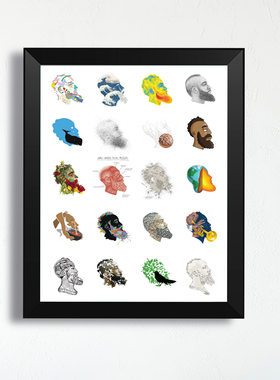 费城76人哈登大胡子创意头像实木相框球迷周边礼物照片墙桌摆挂件