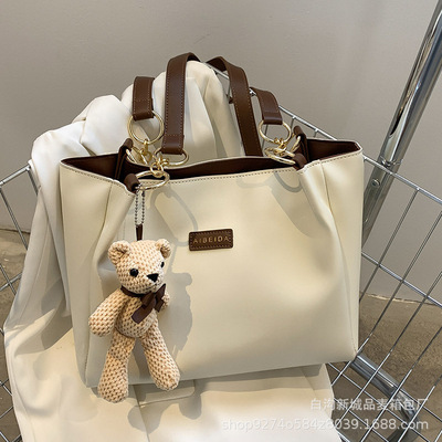 韩版小清新通勤包夏季大容量包包女新款2023流行爆款单肩包托特包