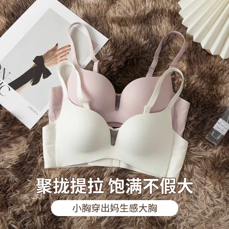 内衣女聚拢小胸显大无痕上托收副乳防下垂透气文胸罩2026新款爆款