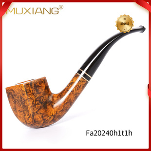木香大号石楠木烟斗大师同款西班牙根瘤黄金对比双环硫化橡胶斗嘴