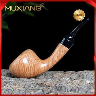 木香石楠木烟斗自由式光面苹果河豚斗3mm 烟道意大利进口根瘤包邮
