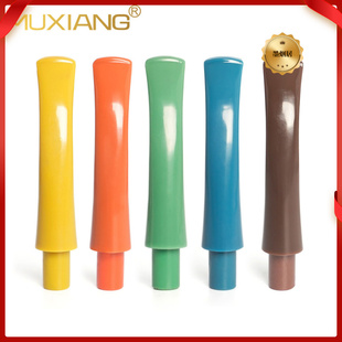 亚克力烟斗咬嘴彩色榫头斗嘴配件烟嘴直弯柄DIY烟具配件厂家批发