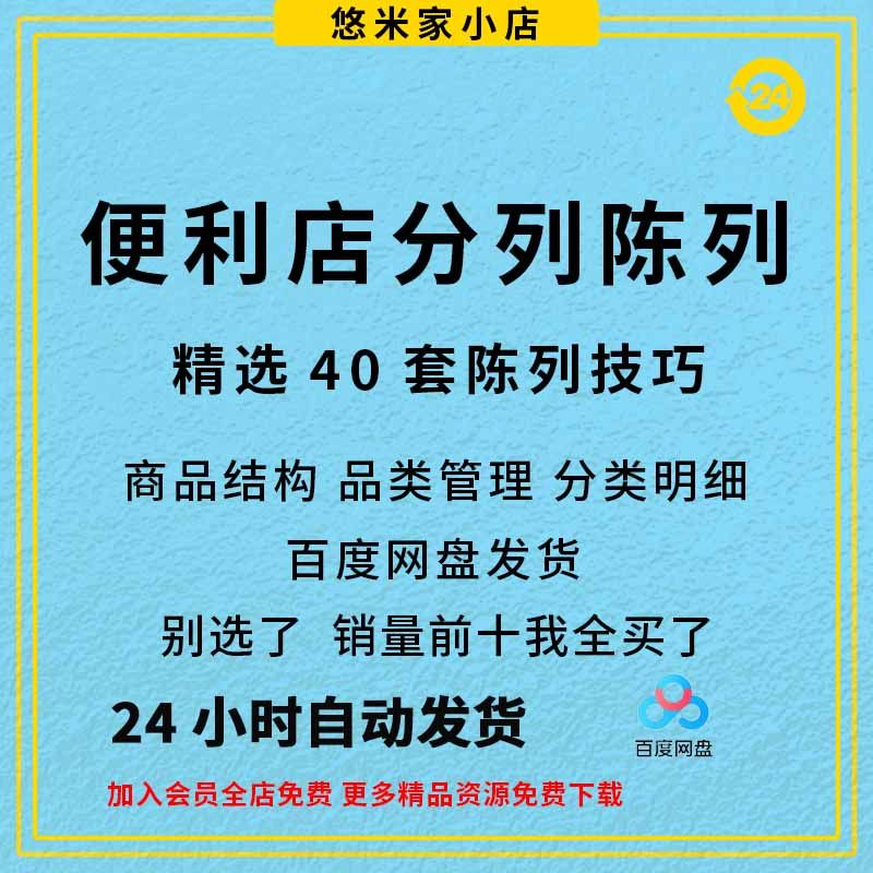校园社区连锁便利店小超市商品结构分类标准明细表格陈列技巧培训