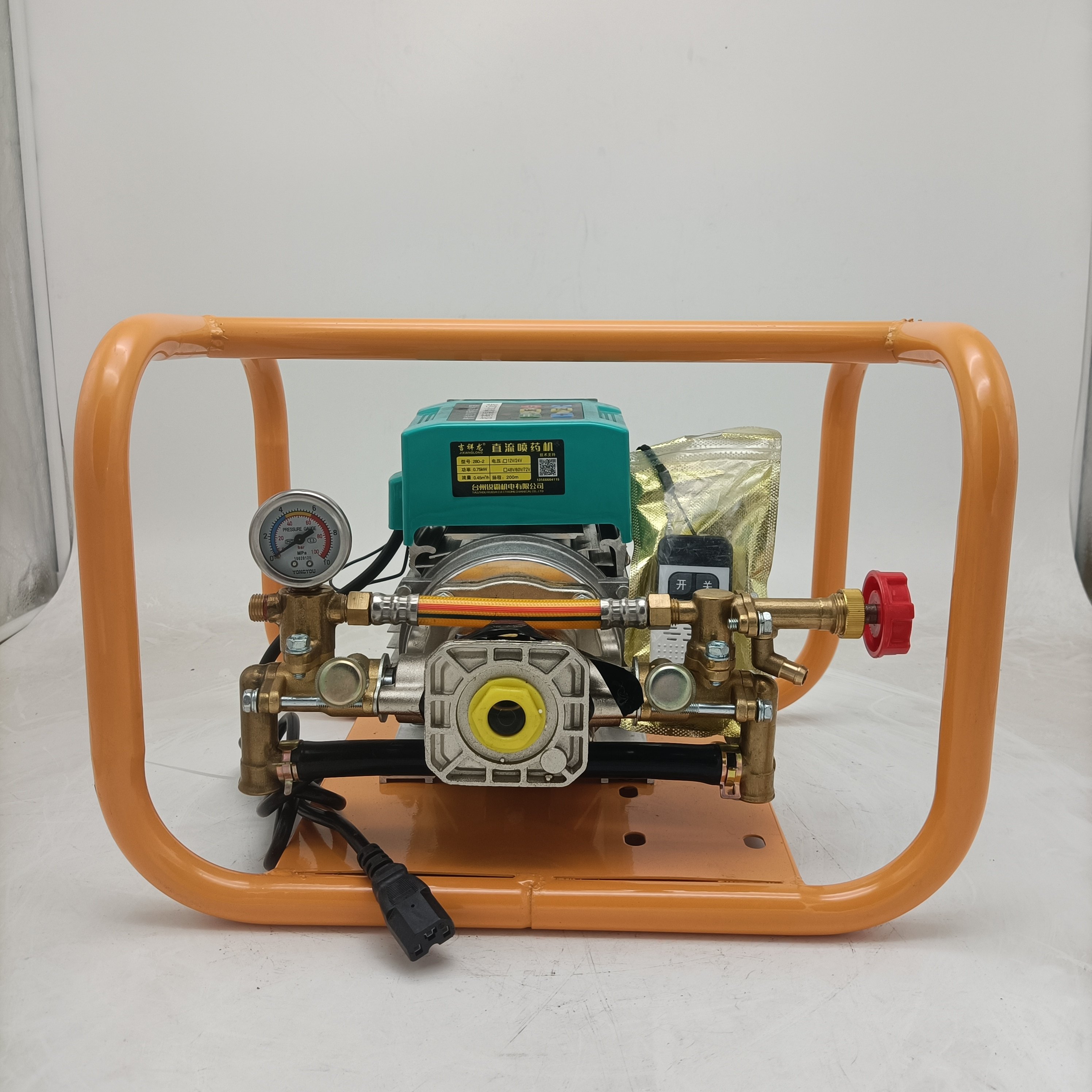 直流无刷打药机遥控喷雾器直流电瓶打药泵24v48v60v72v