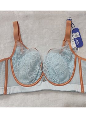 品牌内衣女士软钢圈超薄兔耳朵水晶杯大胸显小文胸女包邮