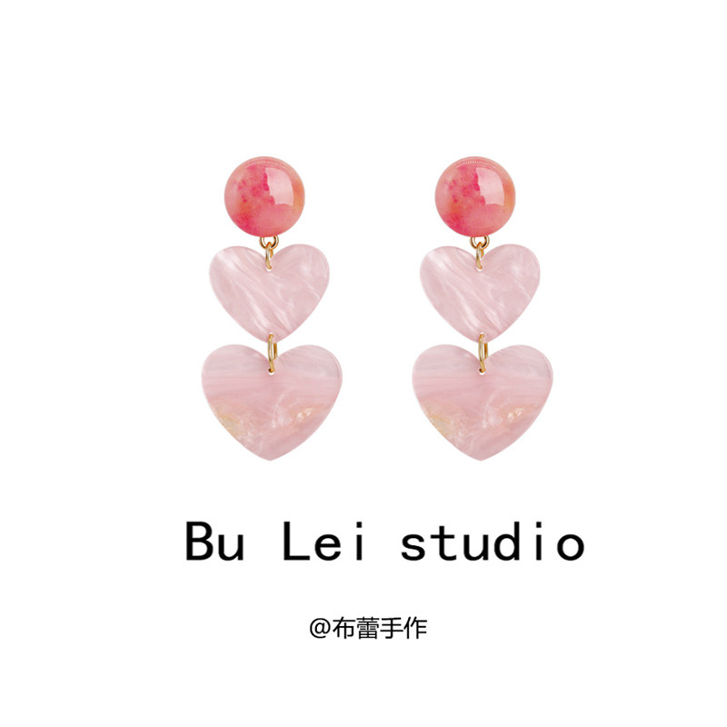 ins风网红同款韩国桃心爱心粉红925银针蚊香盘耳夹螺旋耳饰耳环,饰品/流行首饰/时尚饰品新,耳环,淘宝优惠券,粉丝福利购,淘宝优惠卷