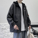 D-A232-JK303港风大码假两件外套男士秋季高街工装夹克棉衣，男装夹克，电商A232