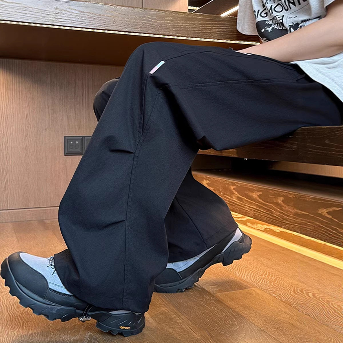 2026年春季新款感欧美显瘦显高百搭休闲长裤子直筒大码宽松工装裤，男装工装外套，电商A232