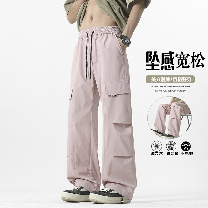 D-A232-HK9560-P40美式工装裤男款2025新款春秋大码春秋伞兵裤图片