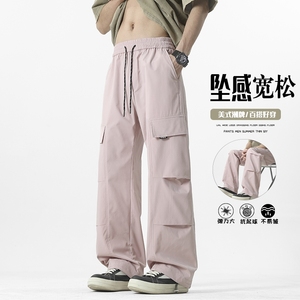 D-A232-HK9560-P40美式工装裤男款2025新款春秋大码春秋伞兵裤图片
