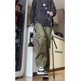 D-A232-HK9335-P40黑色工装裤女2025秋冬宽松休闲裤军绿色登山裤，男装休闲裤，电商A232