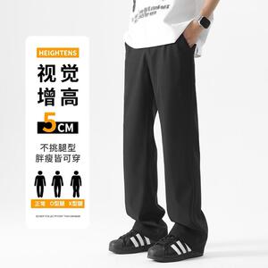 D-A232-HK9365加绒-P45直筒休闲裤男款春秋季宽松西装裤阔腿长裤图片