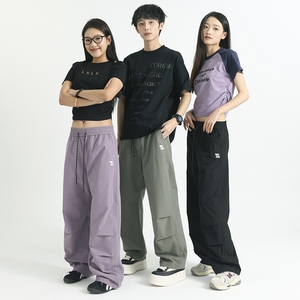 多巴胺伞兵裤子男女同款夏季薄款冰丝美式机能户外登山伐木工装裤