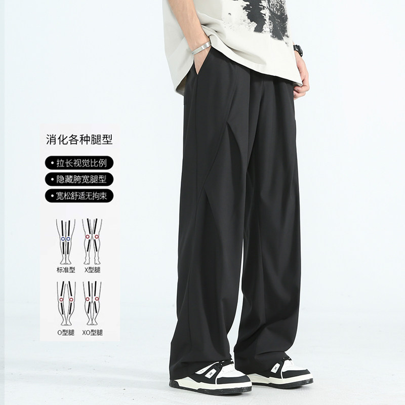 D-A232-HK9506-P35-美式休闲直筒冰丝裤男士阔腿裤宽松工装长裤,男装工装外套,电商A232