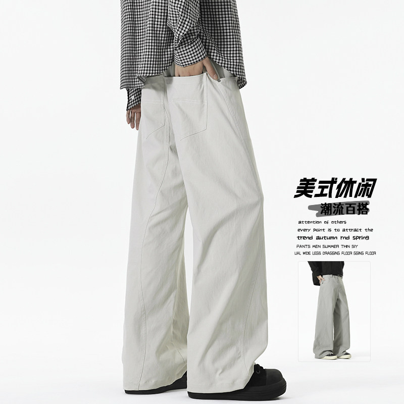 无影墙/2025秋冬男士弯刀裤宽松大码休闲裤长裤男款HK9676-P38,男装休闲裤,电商A232