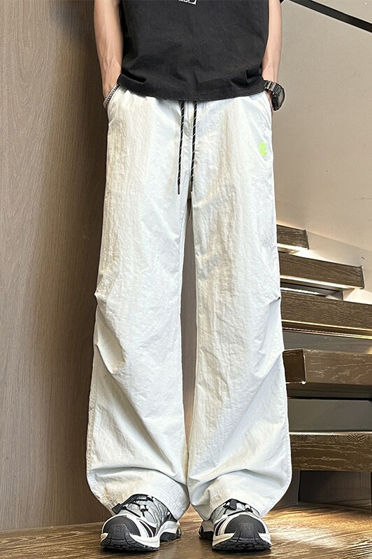 抖音锦纶面料/休闲裤中性风男女同款直筒裤子HK9626-P35-控59,男装休闲裤,电商A232