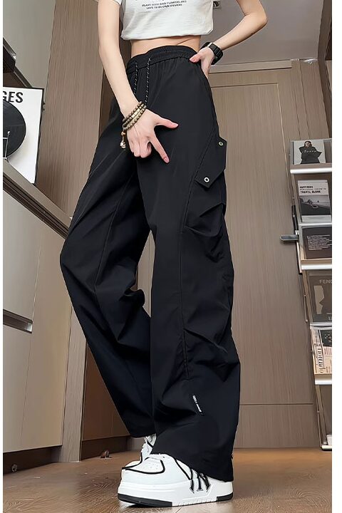 抖音/秋季工装裤伞兵裤男女同款宽松阔腿裤休闲裤HK9597-P35,男装工装外套,电商A232