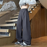 2026年春季新款男士休闲西裤重磅垂感褶皱男裤宽松百搭显瘦HK9655，男装西裤，电商A232