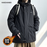 D-A232-JK021-P75工装冲锋外套男春秋冬季棉服宽松大码潮牌夹克，男装夹克，电商A232